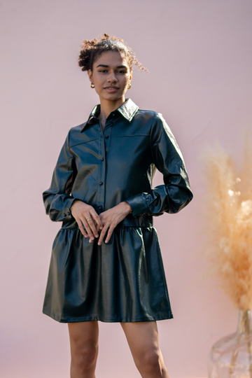 Margaux Faux Leather Dress