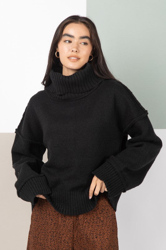 Cozy Turtleneck Sweater | Black