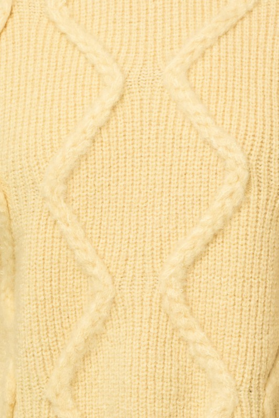 Vanilla Latte Cable Turtleneck Sweater